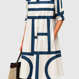 Women's Structured Midi Dress - Modern Elegance | Spring - White