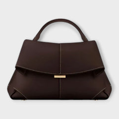 Women's Structured Top Handle Handbag - Classic Summer Bag - Bordeaux