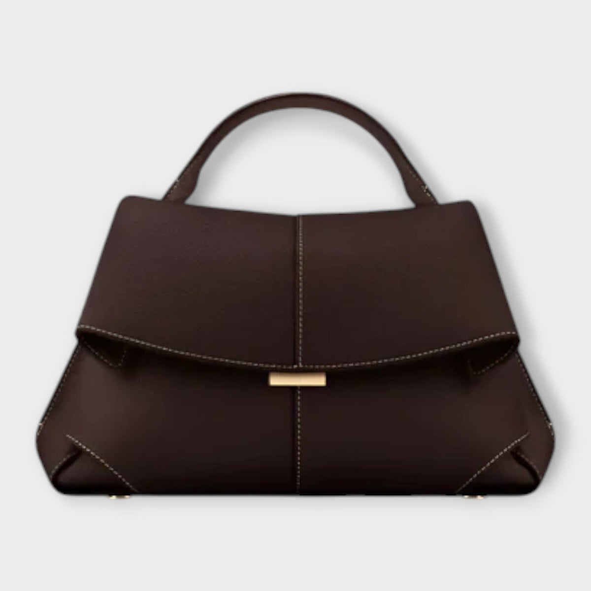 Women's Structured Top Handle Handbag - Classic Summer Bag - Bordeaux