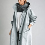 Women's Stylish Trenchcoat | Classic Silhouette | Winter - Light Blue