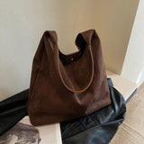 Women's Suede Shoulder Bag | Minimalist | Chic | Summer - Coffee