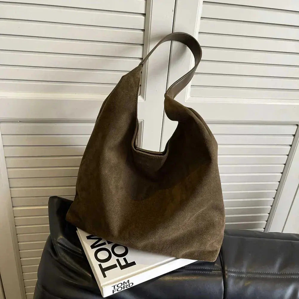 Women's Suede Shoulder Bag | Minimalist | Chic | Summer - Green