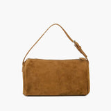 Women's Suede Shoulder Bag | Minimalist | Elegant | Spring - Brown