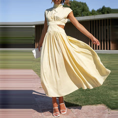 Women's Summer Dress - Lightweight Casual Style - Yellow