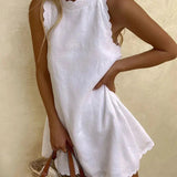Women's Summer Dress | Shell Edge | Multi-Color - White