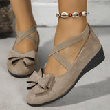 Women's Supportive Flat Shoes - Elegant Comfort Design | Autumn - Beige