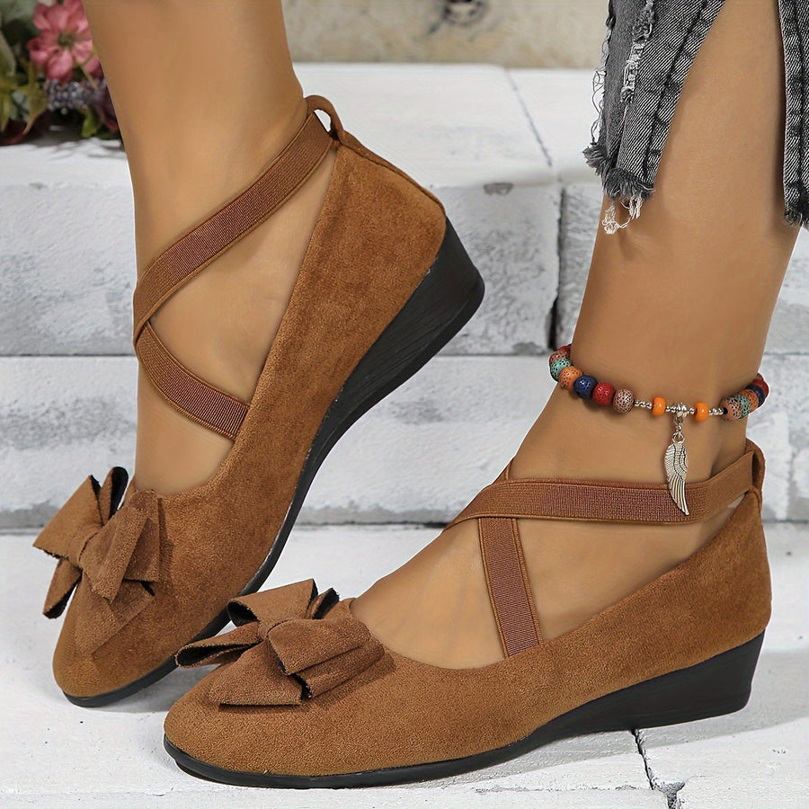 Women's Supportive Flat Shoes - Elegant Comfort Design | Autumn - Brown
