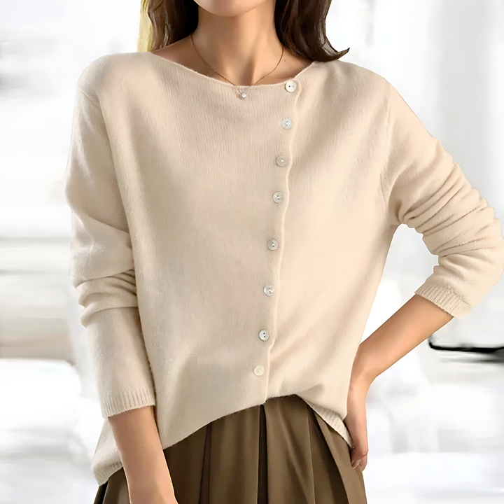 Women's Sweater | Chunky Knit | Crew Neck | Autumn - Beige