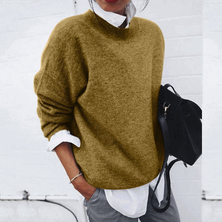 Women's Sweater | Crew Neck | Ribbed Knit | Autumn