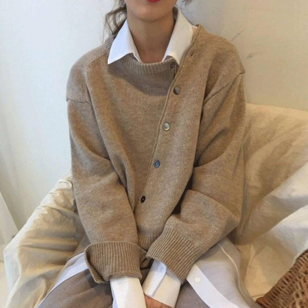 Women's Sweater | Elegant | Fine Knit | Autumn - Brown