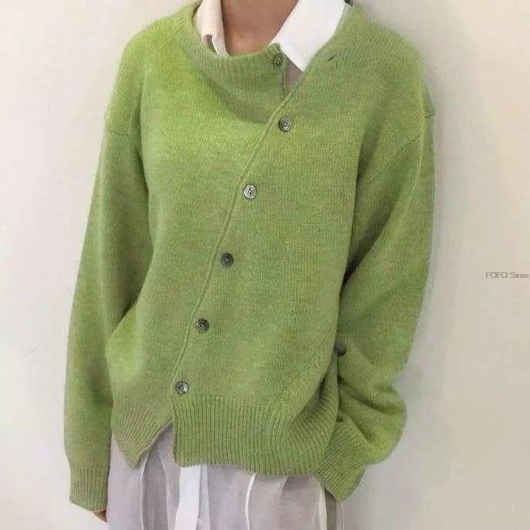 Women's Sweater | Elegant | Fine Knit | Autumn - Green