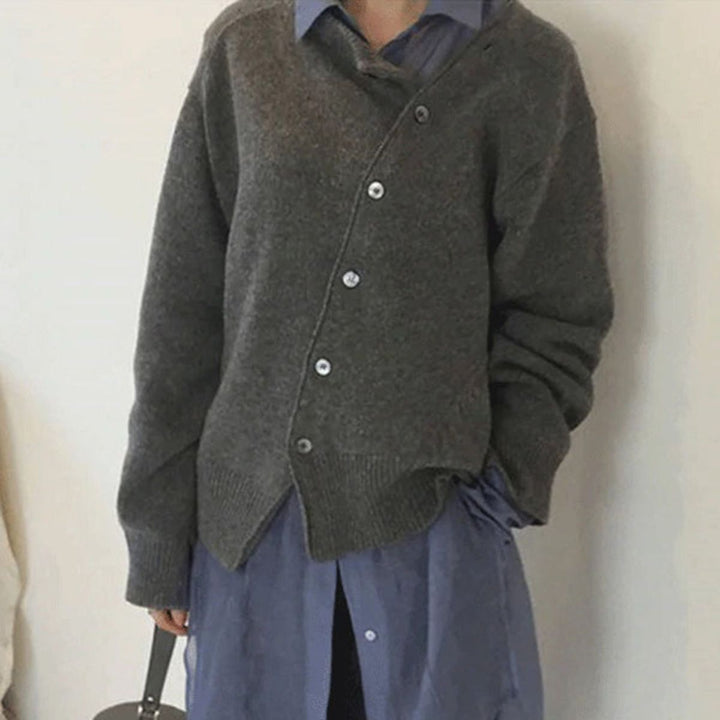 Women's Sweater | Elegant | Fine Knit | Autumn - Grey