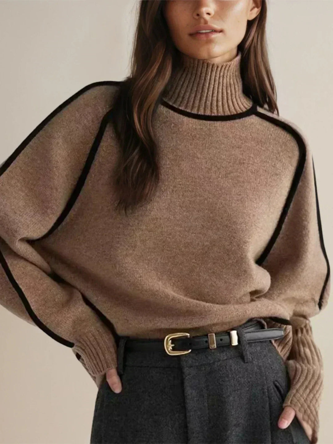 Women's Sweater | Elegant High Neck | Winter