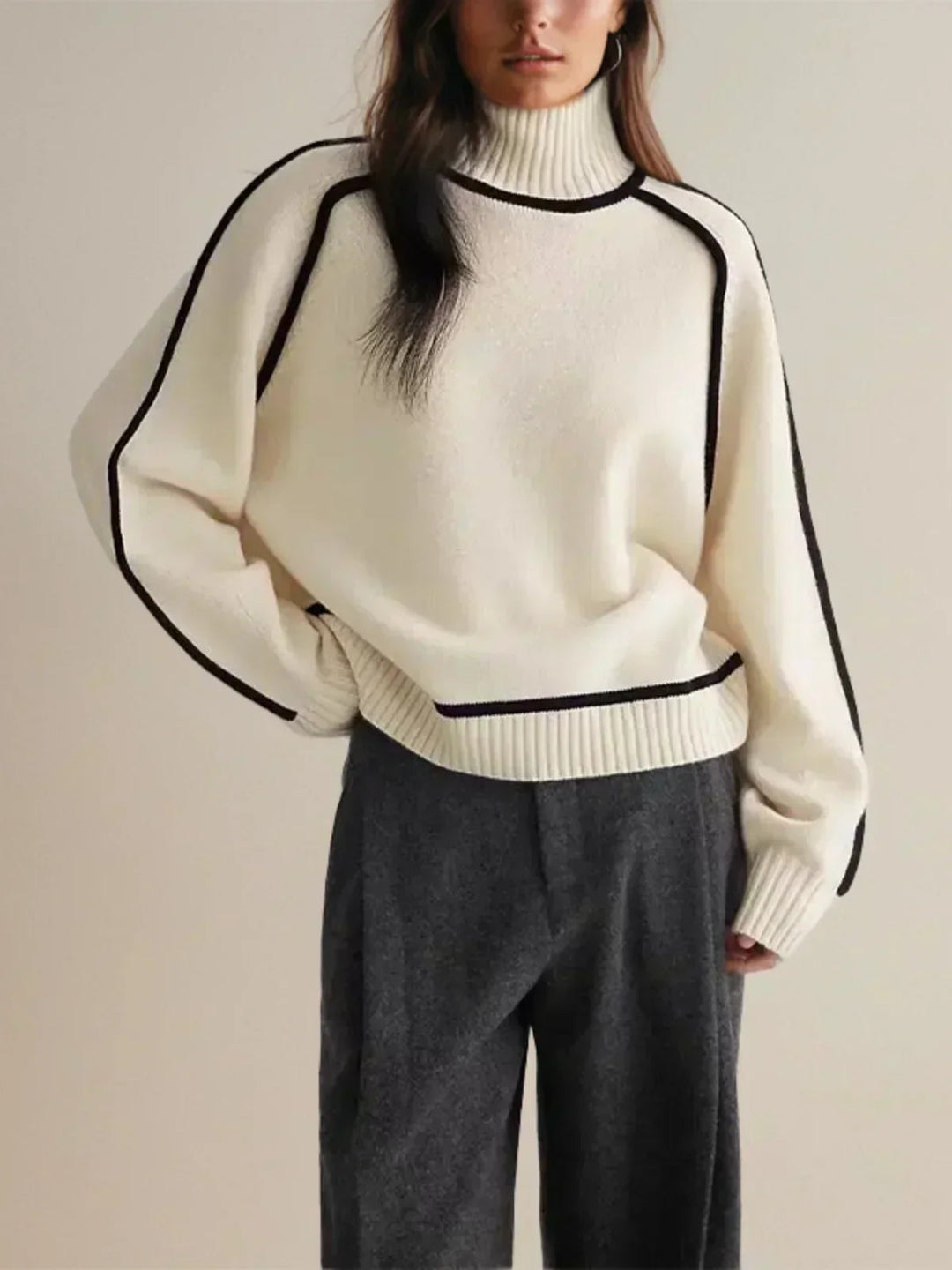 Women's Sweater | Elegant High Neck | Winter