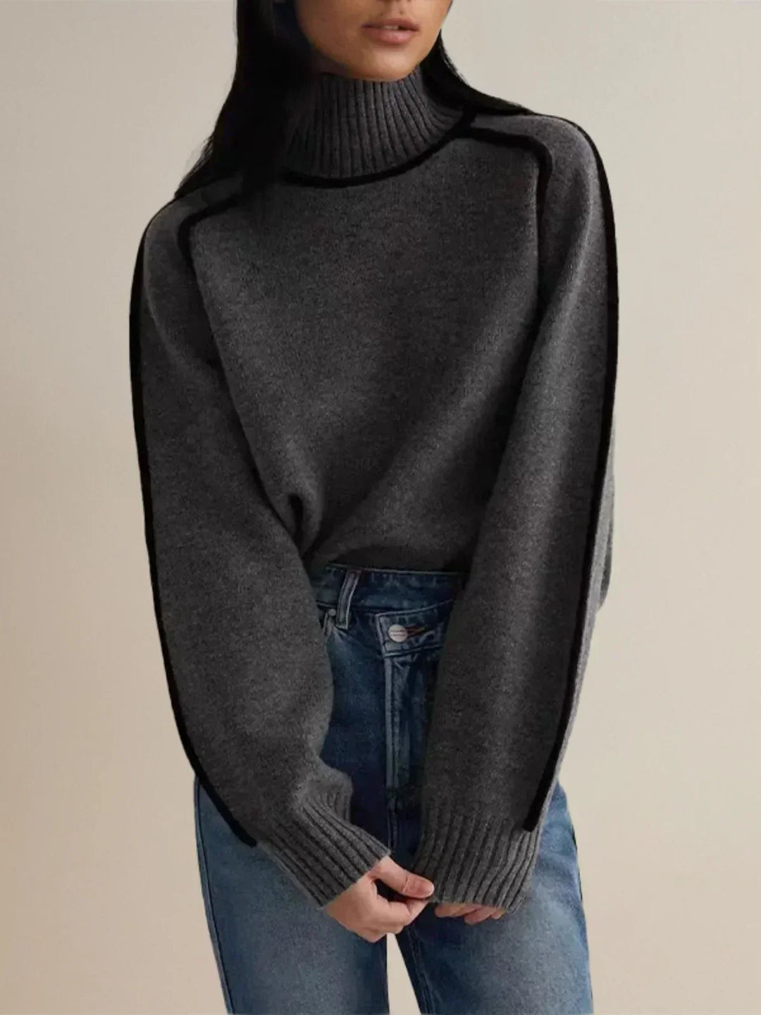 Women's Sweater | Elegant High Neck | Winter