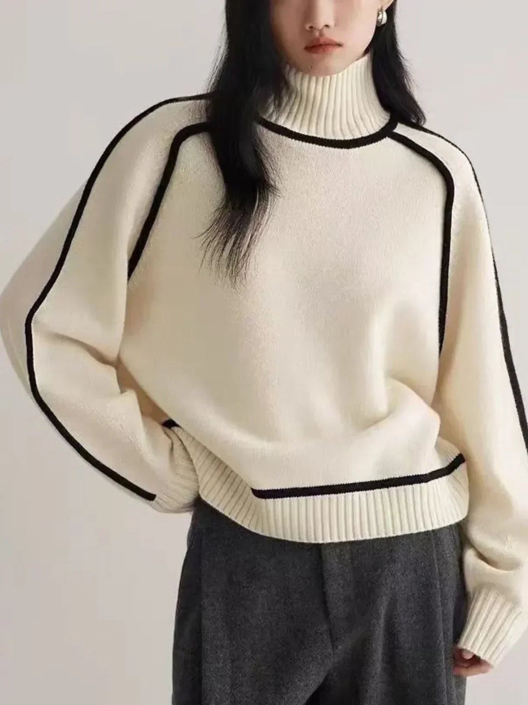 Women's Sweater | Elegant High Neck | Winter