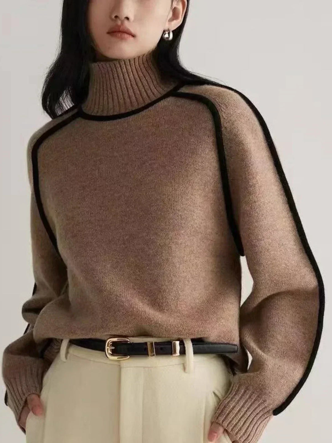 Women's Sweater | Elegant High Neck | Winter