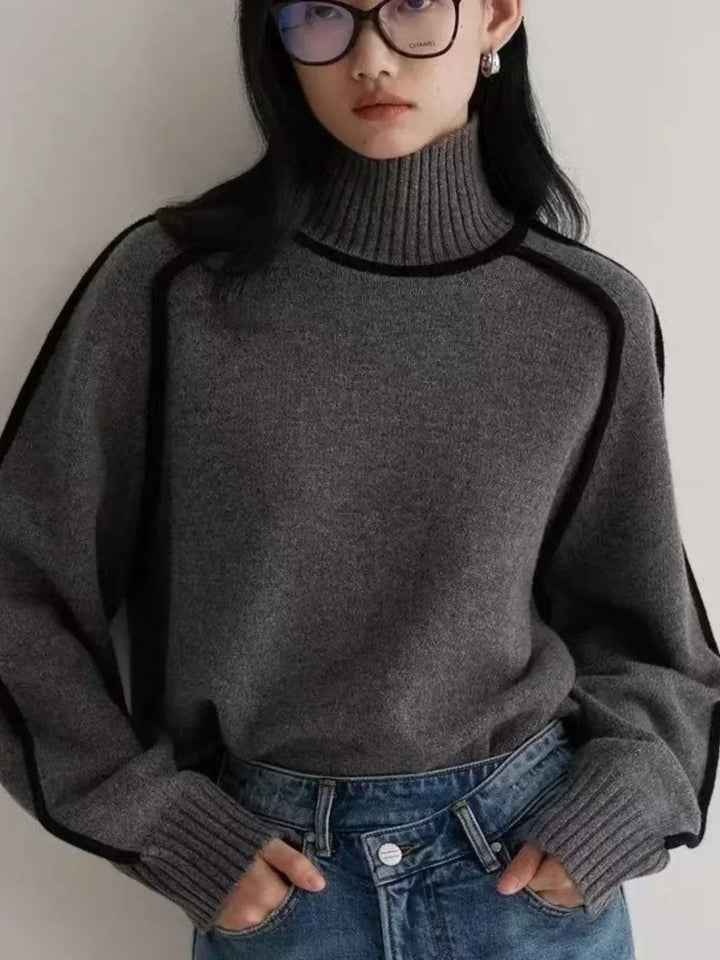 Women's Sweater | Elegant High Neck | Winter