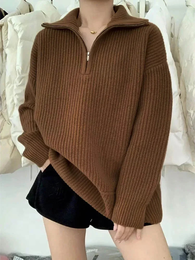 Women's Sweater | Half-Zip | Relaxed | Autumn