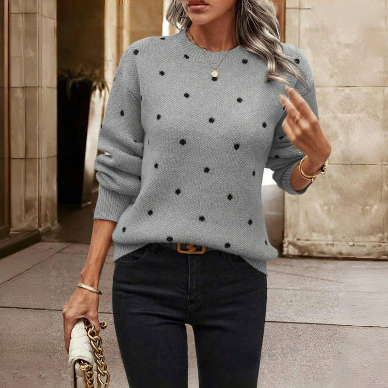 Women's Sweater | Relaxed | Crew Neck | Autumn - Grey