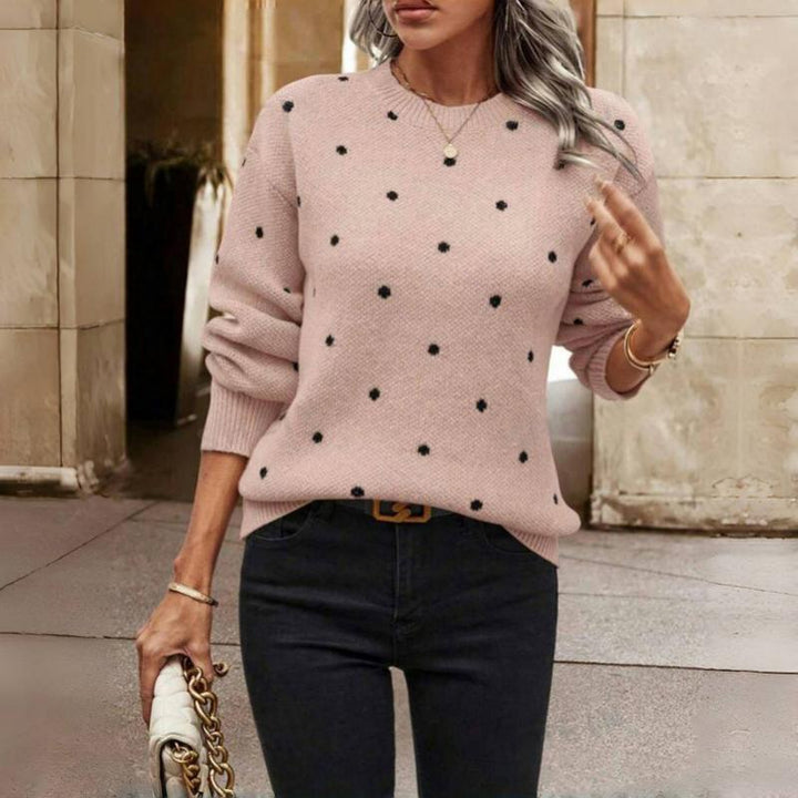 Women's Sweater | Relaxed | Crew Neck | Autumn - Pink