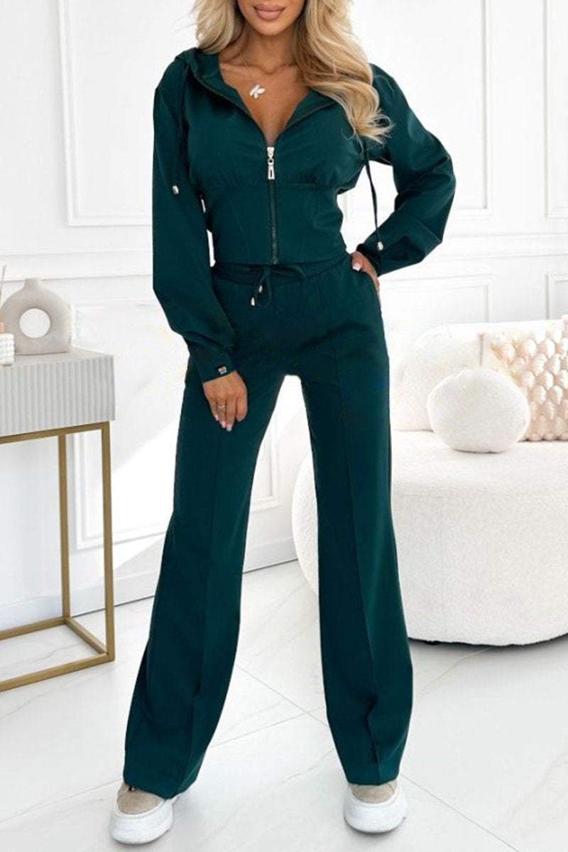 Women's Sweater Set | Relaxed | Two-Piece | Autumn - Green