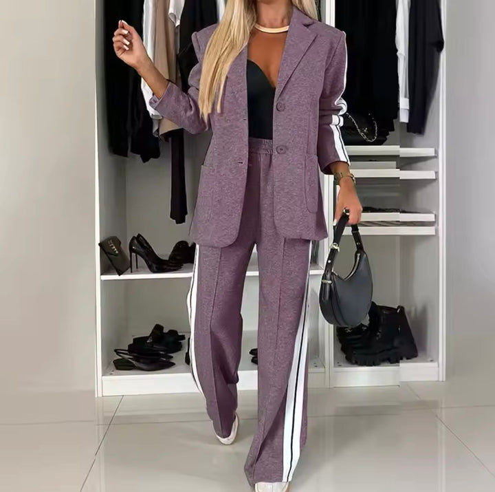 Women's Tailored Blazer Set | Button-Down | Autumn - Purple