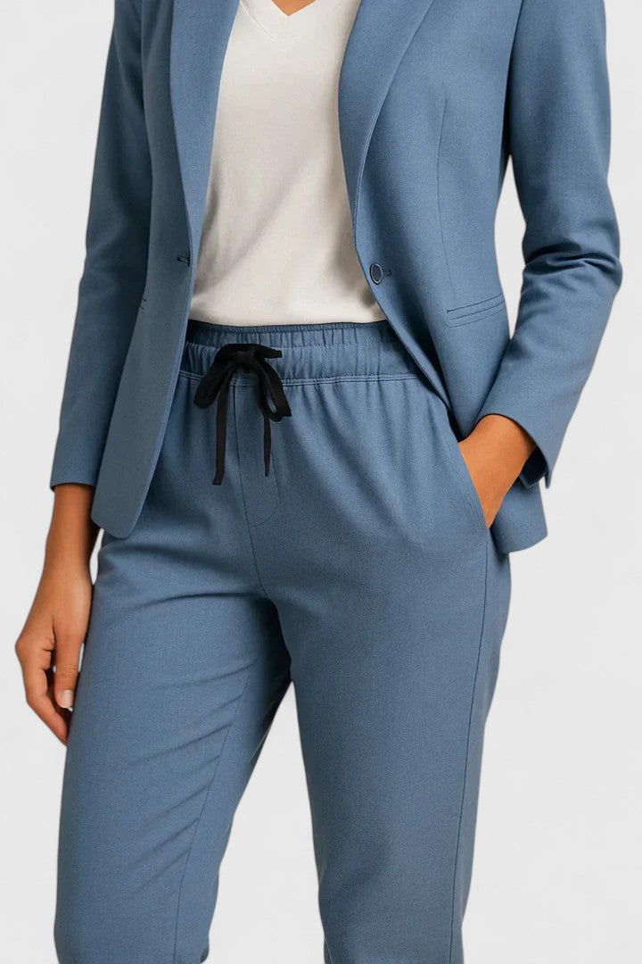 Women's Tailored Jacket and Pants Set - Elegant Two-Piece | Spring
