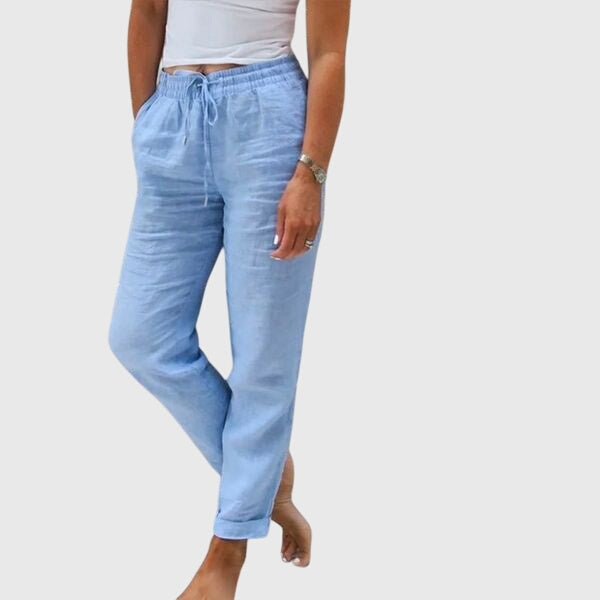Women's Tailored Pants with Elastic Waistband - Elegant Everyday Fit