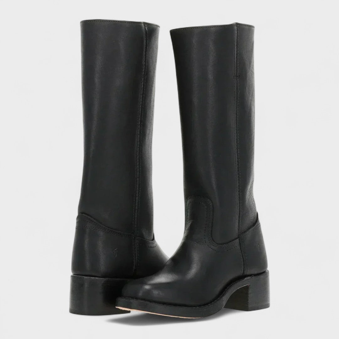 Women's Tall Boots - Classic Equestrian Style | Autumn - Black
