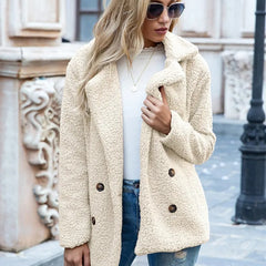 Women's Teddy Jacket | Fleece | Cozy | Winter - Beige