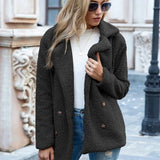 Women's Teddy Jacket | Fleece | Cozy | Winter - Black