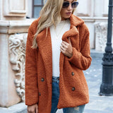 Women's Teddy Jacket | Fleece | Cozy | Winter - Orange
