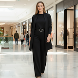 Women's Three-Piece Suit Set - Tailored Elegance | Spring - Black