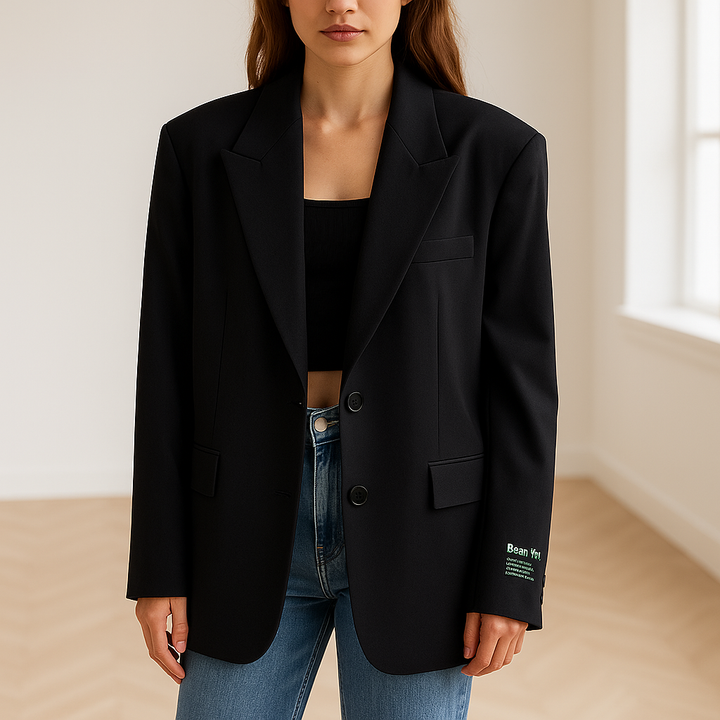 Women's Top | Flared | Easy Fit | Spring - Black