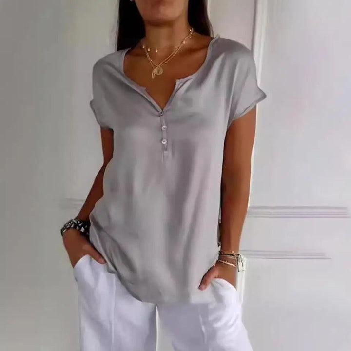 Women's Top | Long Sleeve | Elegant | Summer - Gray