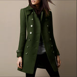 Women's Trench Coat | Double Breasted | Autumn - Green