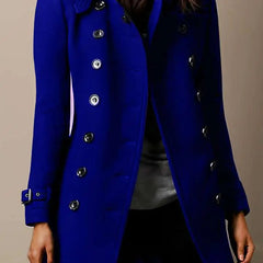 Women's Trench Coat | Double Breasted | Classic | Autumn - Blue