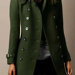 Women's Trench Coat | Double Breasted | Classic | Autumn - Olive