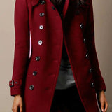 Women's Trench Coat | Double Breasted | Classic | Autumn - Red