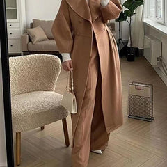Women's Trench Coat | Parisian Elegance | Long | Winter - Camel