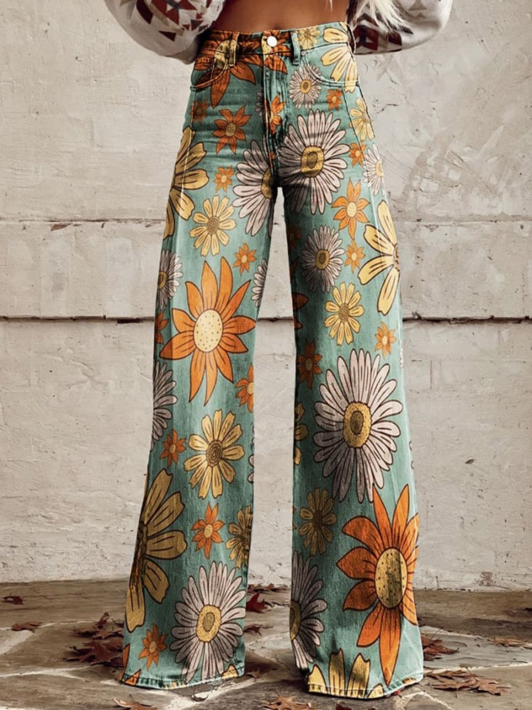 Women's Trousers | Wide Leg Floral | Summer