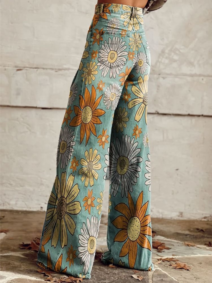 Women's Trousers | Wide Leg Floral | Summer