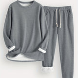 Women's Two-Piece Lounge Set - Soft & Breathable | Autumn - Dark Gray