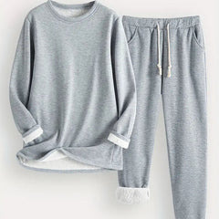 Women's Two-Piece Lounge Set - Soft & Breathable | Autumn - Light Gray