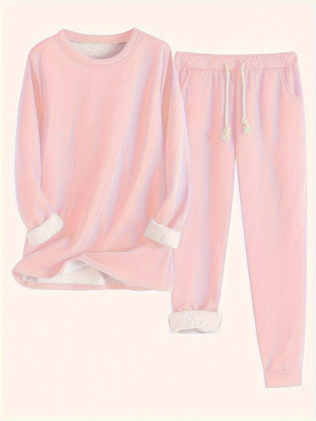 Women's Two-Piece Lounge Set - Soft & Breathable | Autumn - Pink