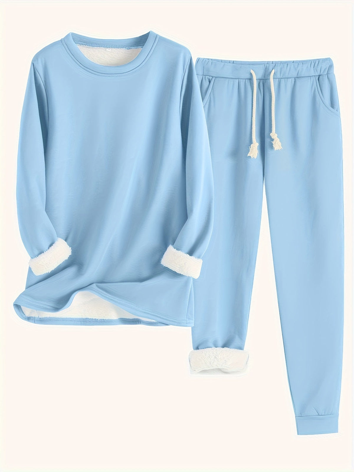 Women's Two-Piece Lounge Set - Soft & Breathable | Autumn - Sky Blue