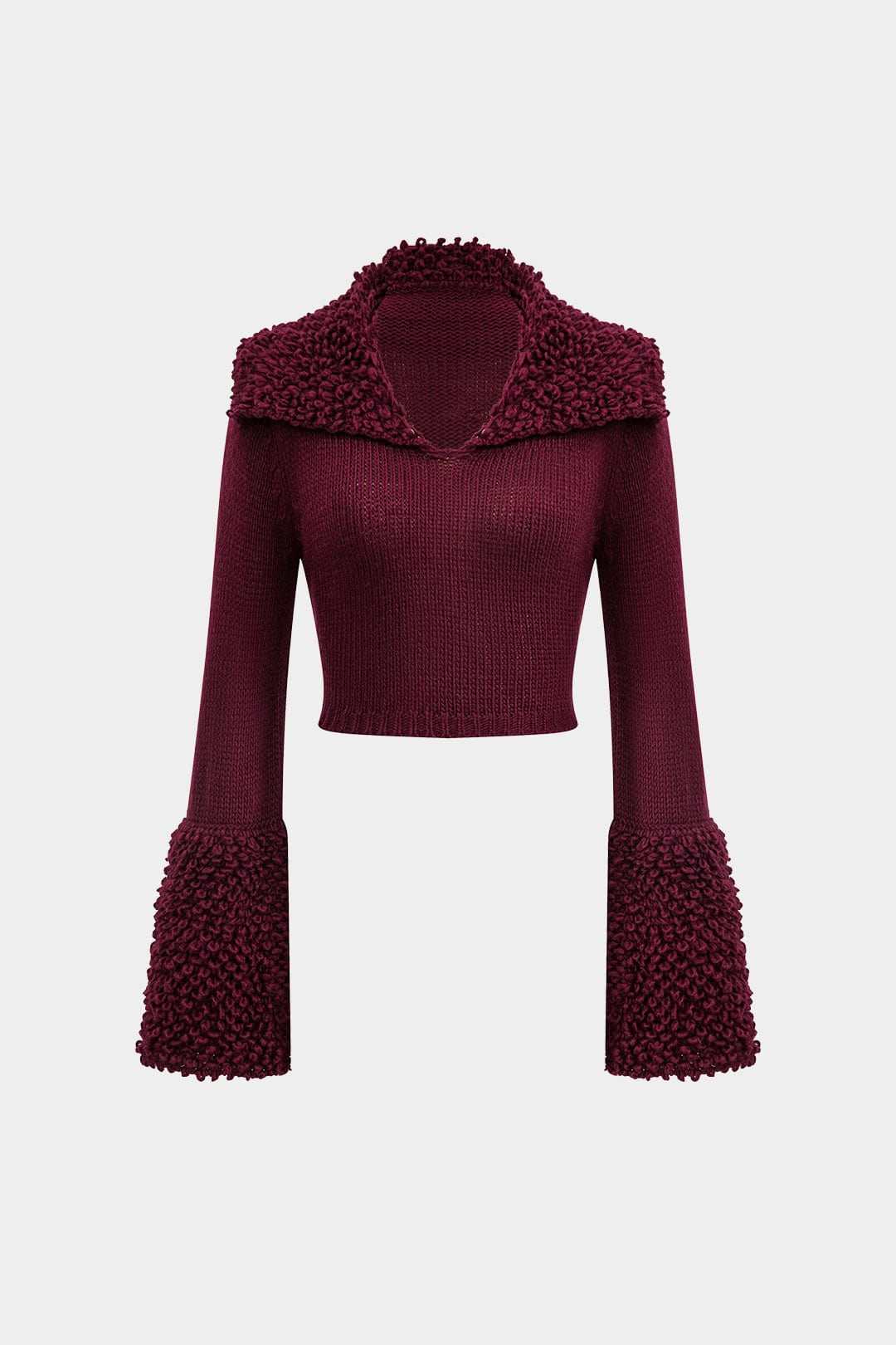 Women's Two-Piece Set | Knit Co-Ord | Burgundy | Winter