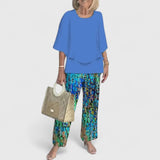 Women's Two-Piece Set - Relaxed Elegance | Spring - Blue
