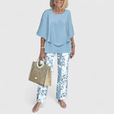 Women's Two-Piece Set - Relaxed Elegance | Spring - Brown